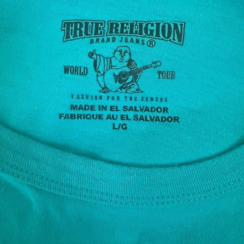 True Religion Blue and Black T-Shirt - Picture 4 of 6